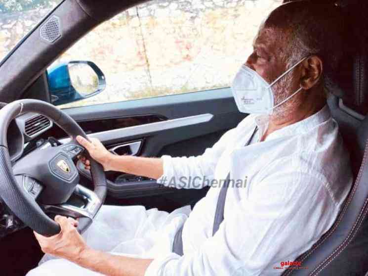 Rajinikanth driving Lamborghini car during lockdown viral photo - Tamil Movie Cinema News