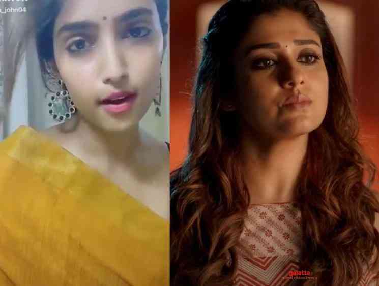 Reba Monica John TikTok video of Bigil romantic scene Nayanthara - Tamil Movie Cinema News