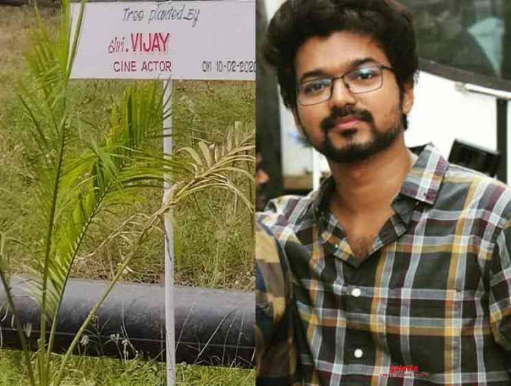 Vijay Lokesh Kanagaraj plant tree saplings Master Neyveli shoot - Tamil Movie Cinema News