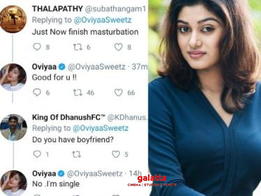 Man tells Oviya that he just finished masturbating! Know what Oviya replied?- 