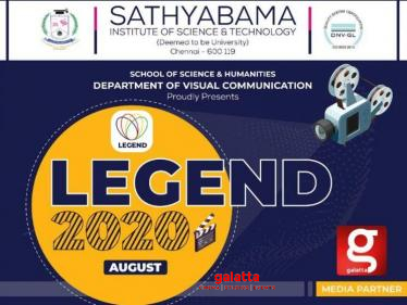 Important announcement on Sathyabama's LEGEND 2020 National Short-film festival