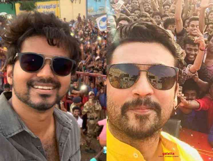 Kollywood actors selfie with fans Thalapathy Vijay Suriya Ajith - Kannada Movie Cinema News