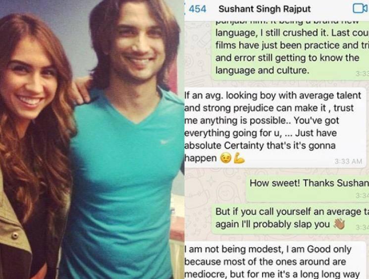 Popular actress shares her WhatsApp conversation with Sushant Singh Rajput!